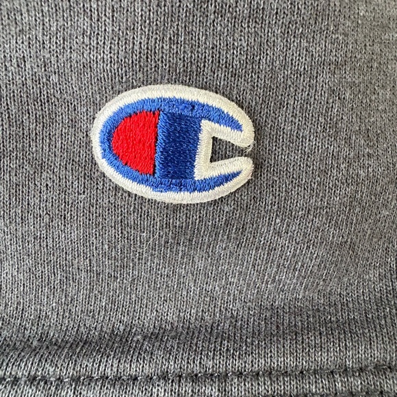 Champion Navy Blue Powerblend Fleece Hoodie - Oversized Boyfriend Fit (Size M) - Picture 5 of 8